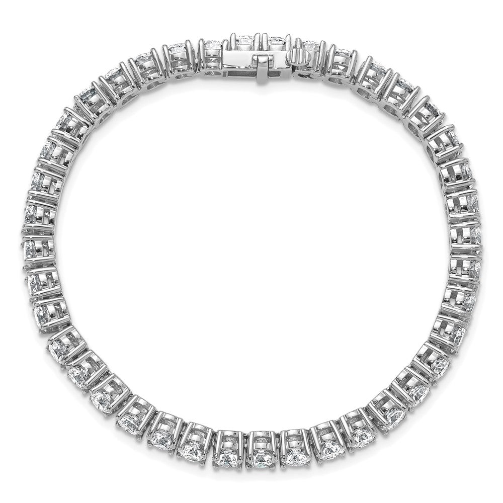14K White Gold 14 Carat Lab Grown Diamond Vs+ F+ Complete Tennis Bracelet