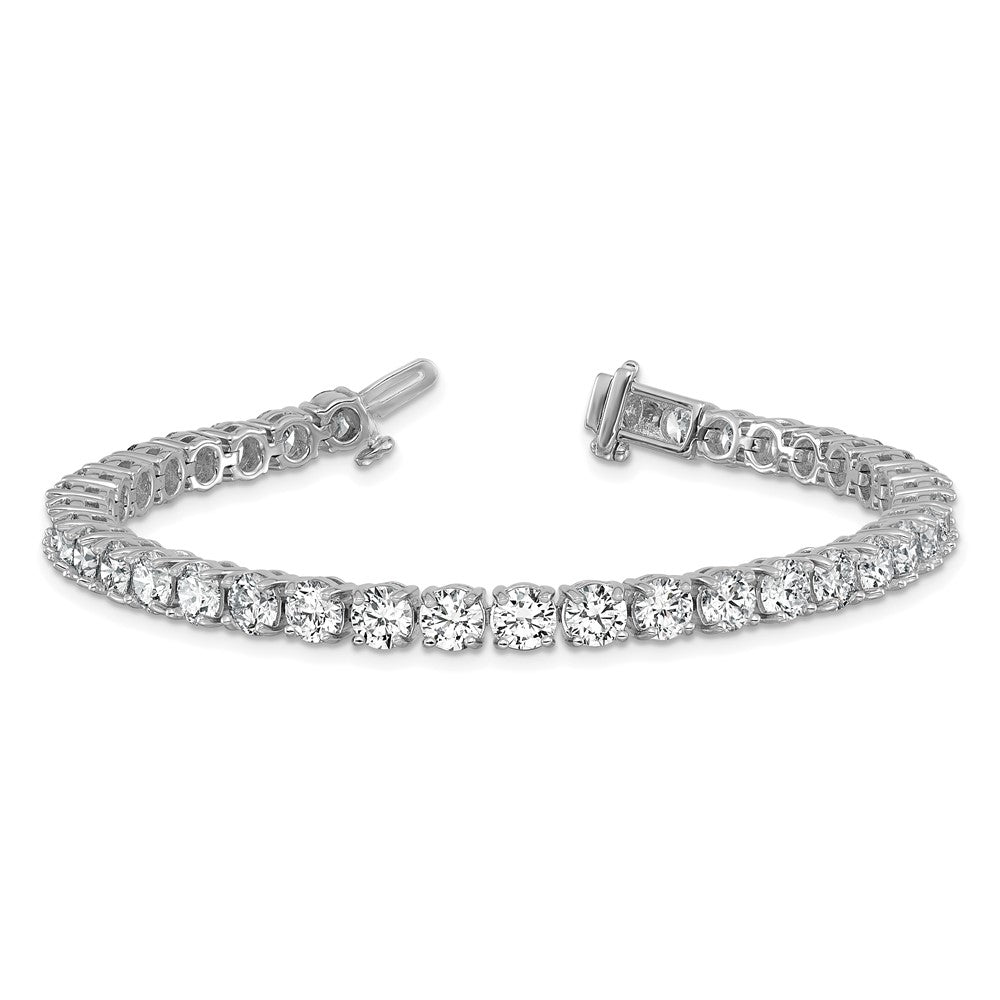 14K White Gold 14 Carat Lab Grown Diamond Vs+ F+ Complete Tennis Bracelet