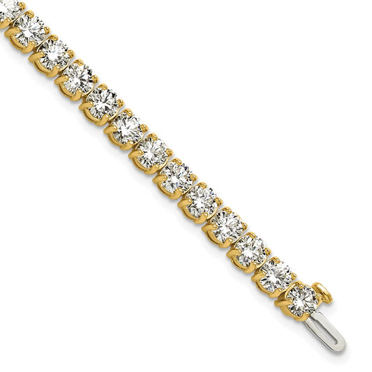 14k Yellow Gold 14 Ct. Lab Grown Diamond VS/SI+ G+ Tennis Bracelet