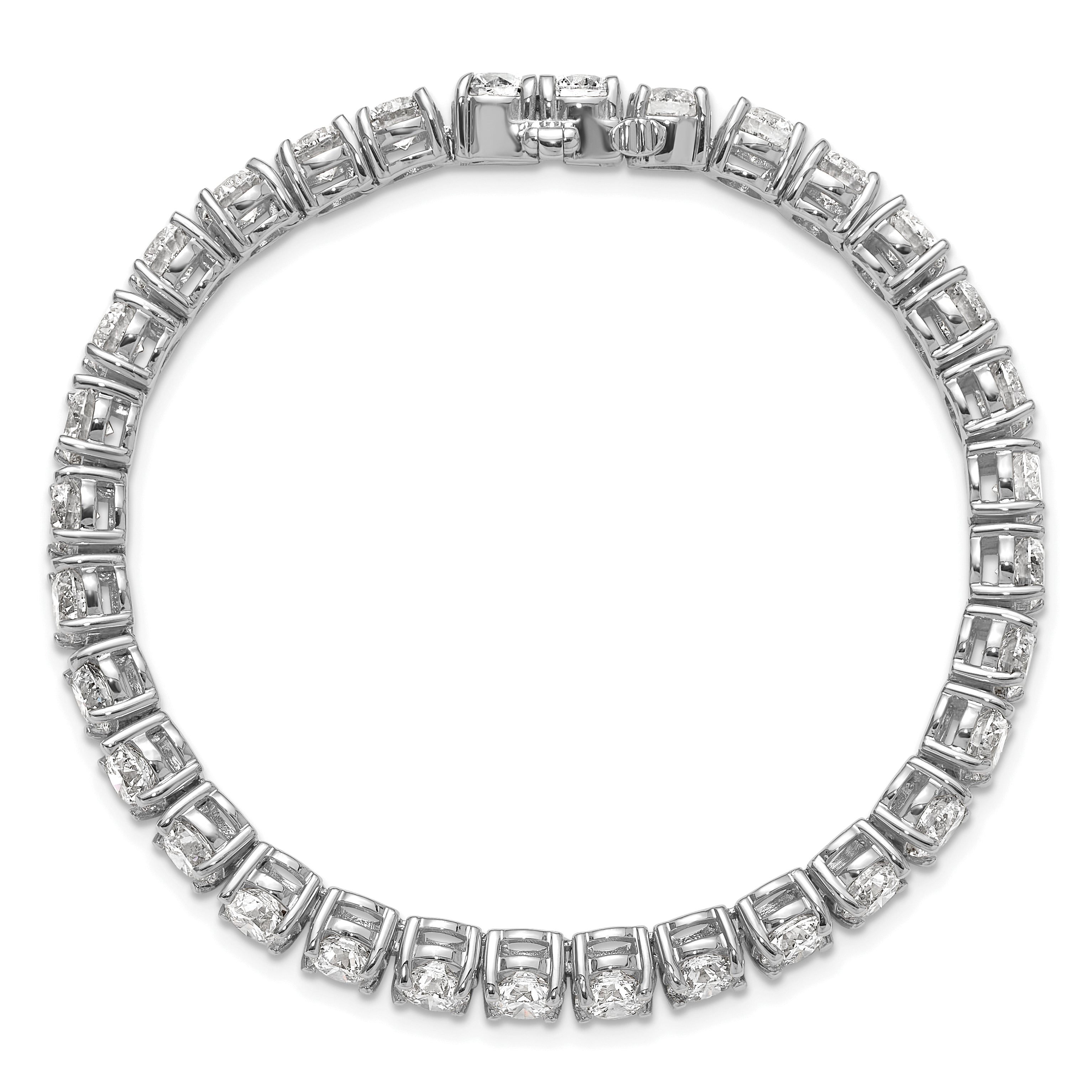 14K White Gold 16 Carat Lab Grown Diamond Vs+ F+ Complete Tennis Bracelet
