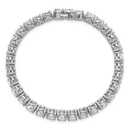 14K White Gold 16 Carat Lab Grown Diamond Vs+ F+ Complete Tennis Bracelet