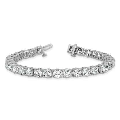 14K White Gold 16 Carat Lab Grown Diamond Vs+ F+ Complete Tennis Bracelet