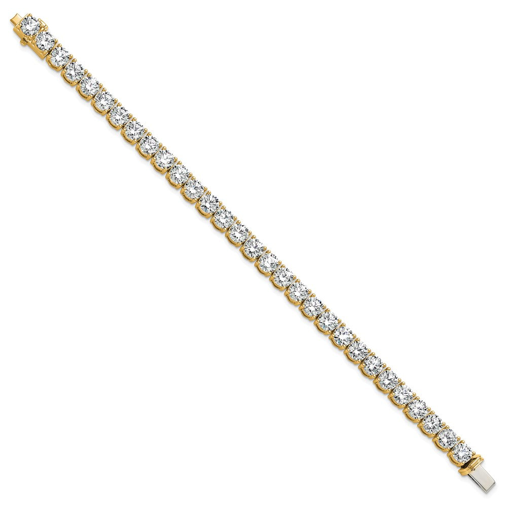 14K Yellow Gold 22 1/2 Carat Lab Grown Diamond Vs+ F+ Complete Tennis Bracelet
