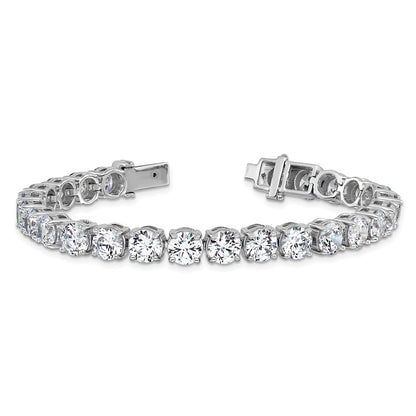 14k White Gold 25 Ct. Lab Grown Diamond VS/SI+ G+ Tennis Bracelet