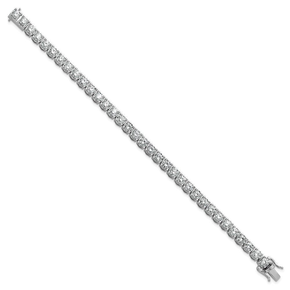 14K White Gold 11 1/8 Carat Lab Grown Diamond Vs+ F+ Complete Tennis Bracelet