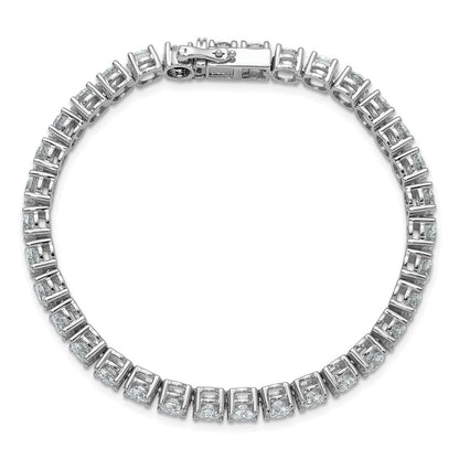 14K White Gold 11 1/8 Carat Lab Grown Diamond Vs+ F+ Complete Tennis Bracelet