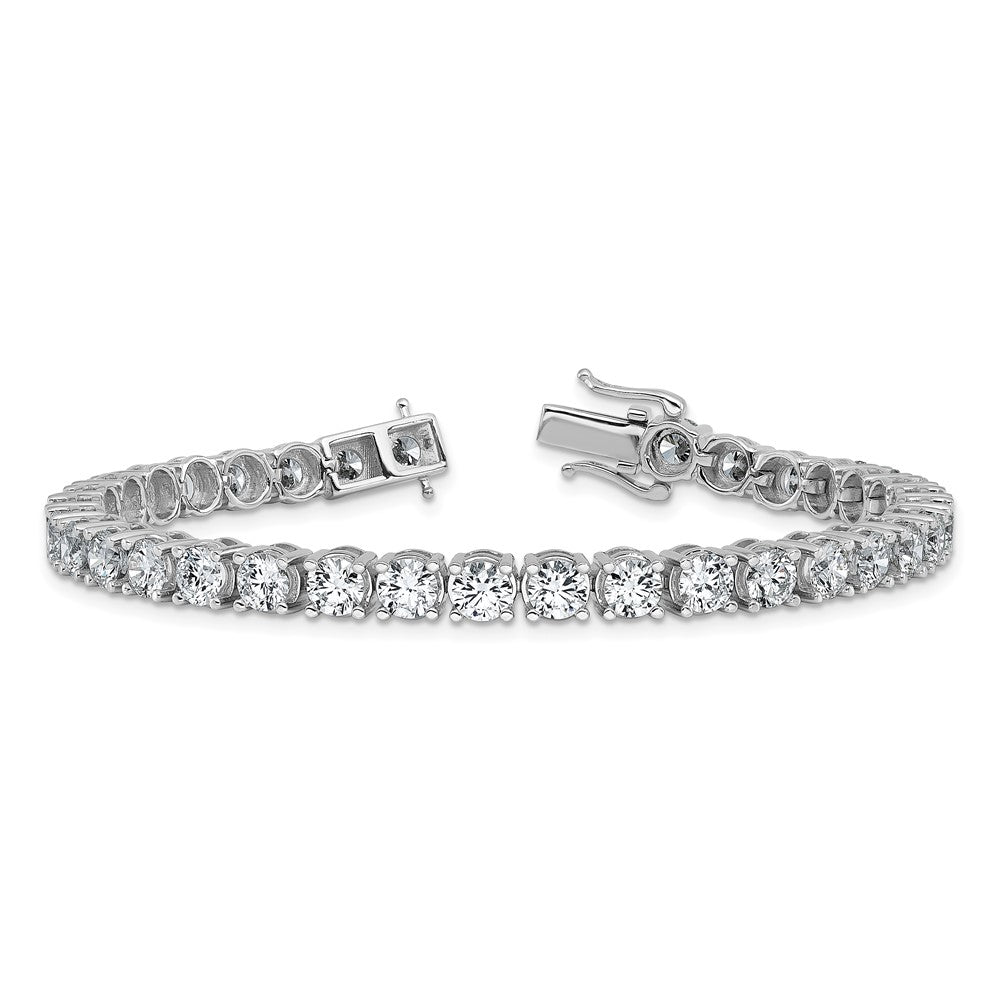 14K White Gold 11 1/8 Carat Lab Grown Diamond Vs+ F+ Complete Tennis Bracelet