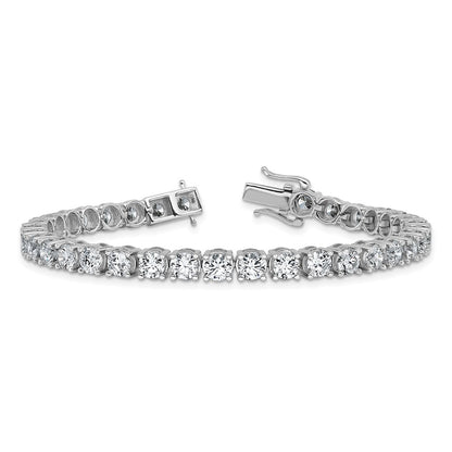 14K White Gold 11 1/8 Carat Lab Grown Diamond Vs+ F+ Complete Tennis Bracelet