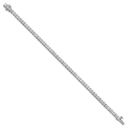 14K White Gold Certified Vs Def Lab Grown Princess Diamond Tennis Bracelet