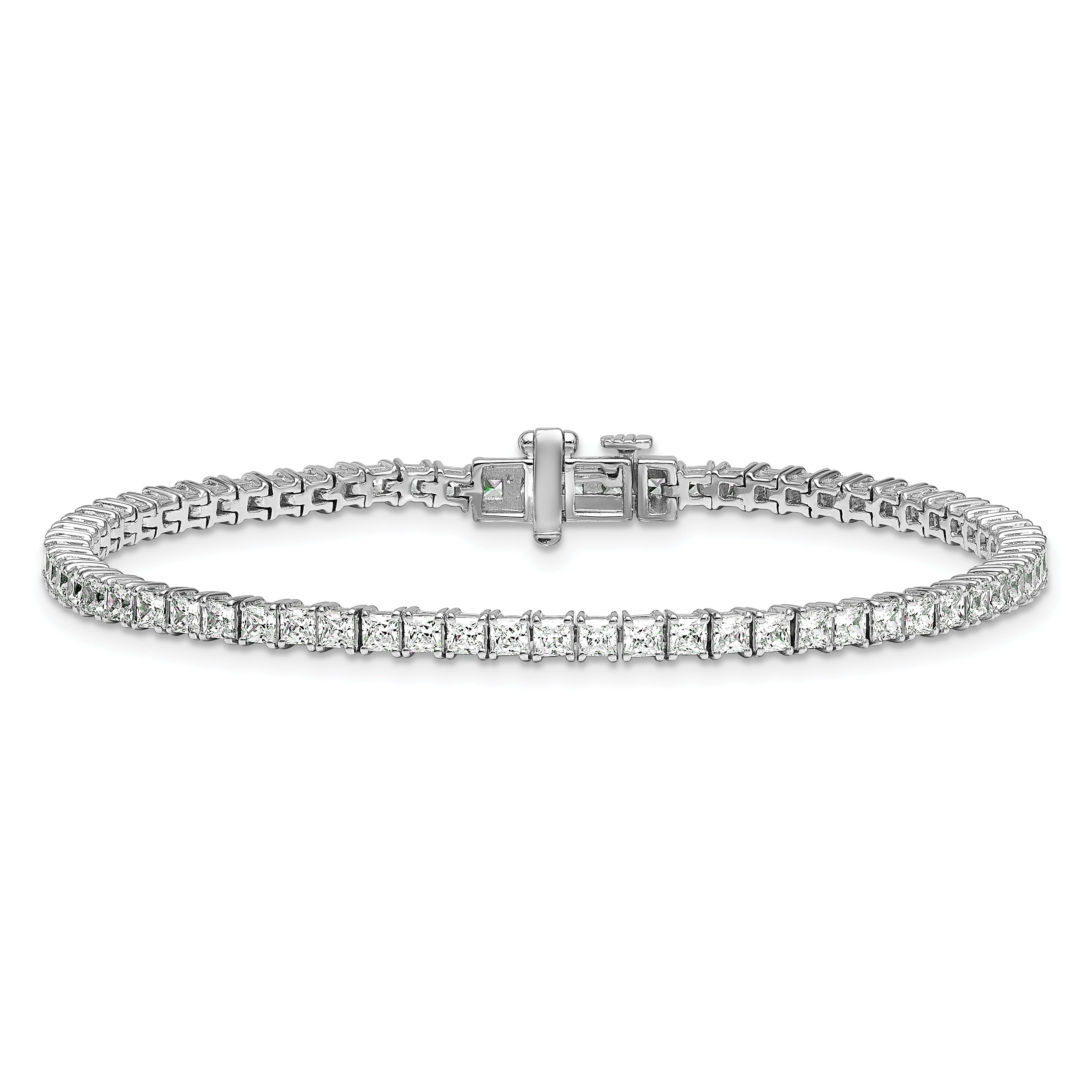 14K White Gold Certified Lab Grown Diamond Vs Def Princess Tennis Bracelet