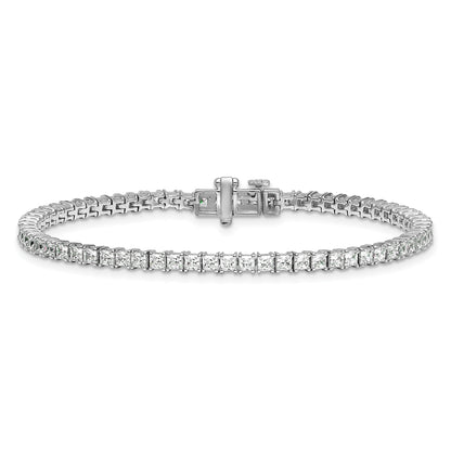 14K White Gold Certified Lab Grown Diamond Vs Def Princess Tennis Bracelet