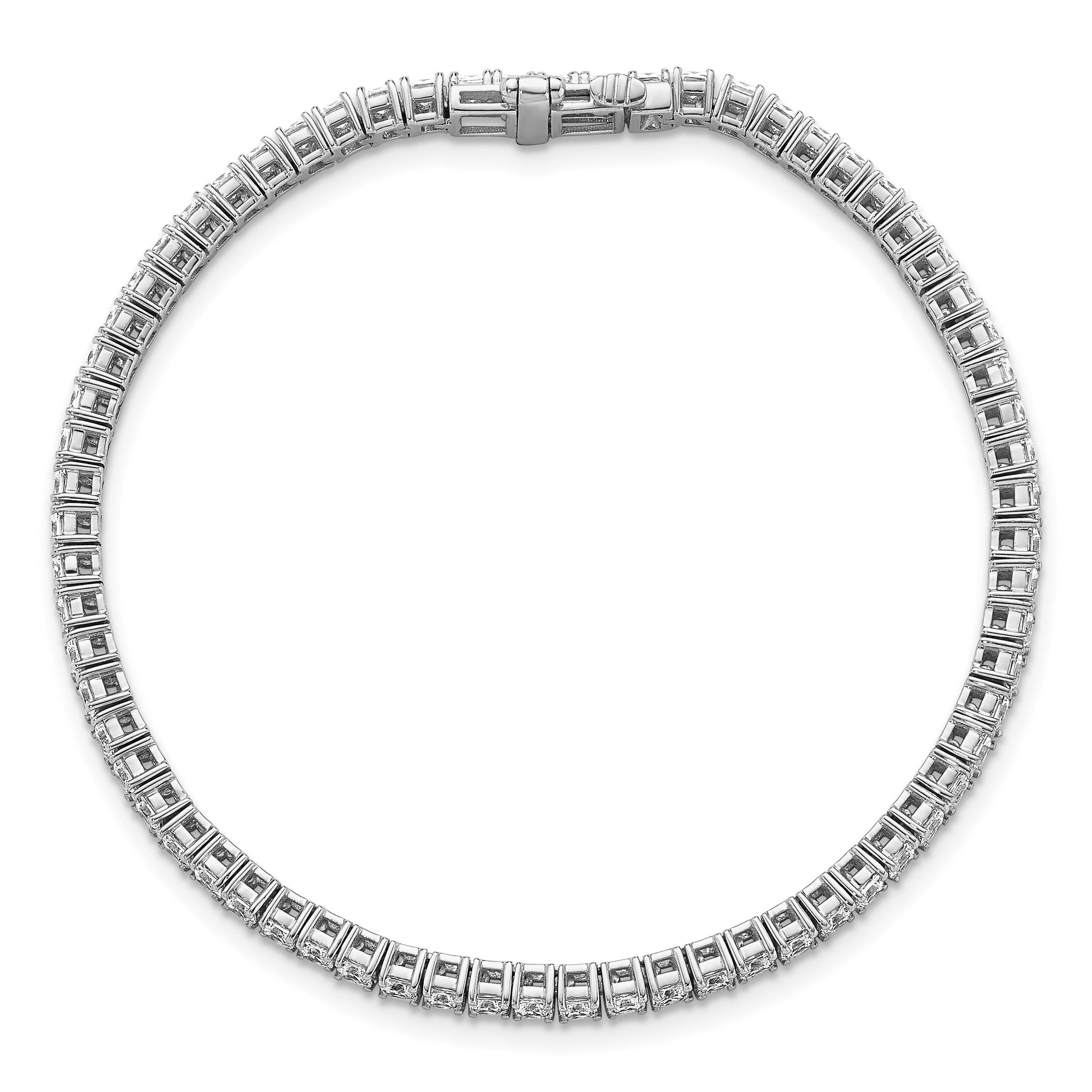 14K White Gold Certified Lab Grown Diamond Vs Def Princess Tennis Bracelet