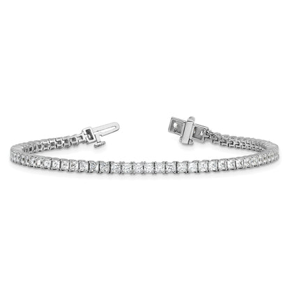 14K White Gold Certified Lab Grown Diamond Vs Def Princess Tennis Bracelet