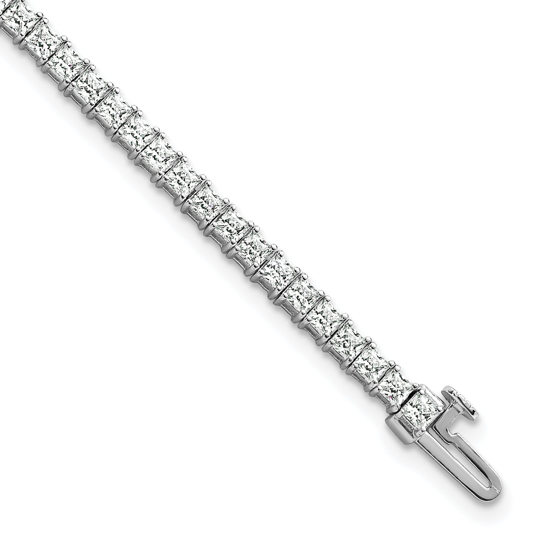 14K White Gold Certified Lab Grown Diamond Vs Def Princess Tennis Bracelet
