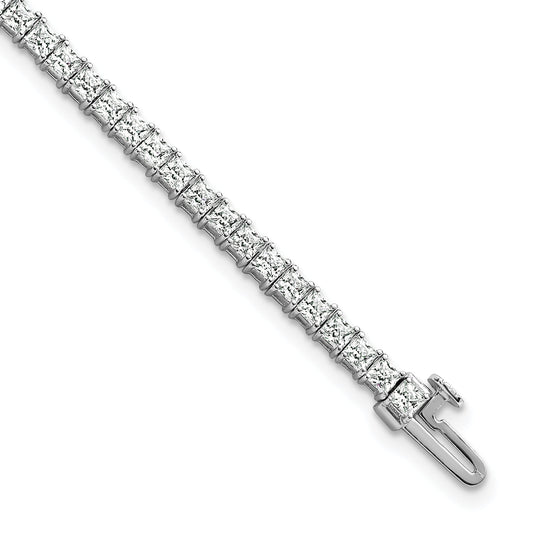 14K White Gold Certified Lab Grown Diamond Vs Def Princess Tennis Bracelet