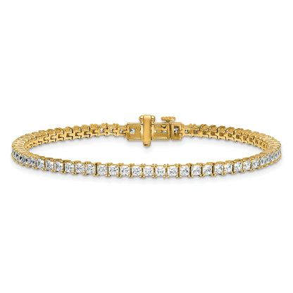 14K Yellow Gold Certified Lab Grown Diamond Vs Def Princess Tennis Bracelet