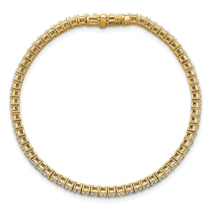 14K Yellow Gold Certified Lab Grown Diamond Vs Def Princess Tennis Bracelet