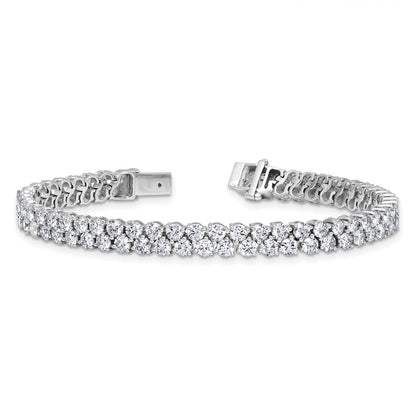 14k White Gold 10 1/2 Ct. Lab Grown Diamond VS/SI+ G+ 7 inch Fancy Tennis Bracelet