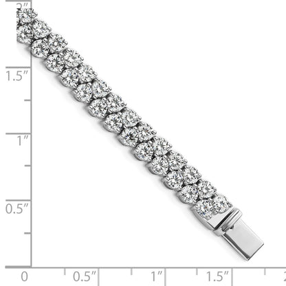 14k White Gold 10 1/2 Ct. Lab Grown Diamond VS/SI+ G+ 7 inch Fancy Tennis Bracelet