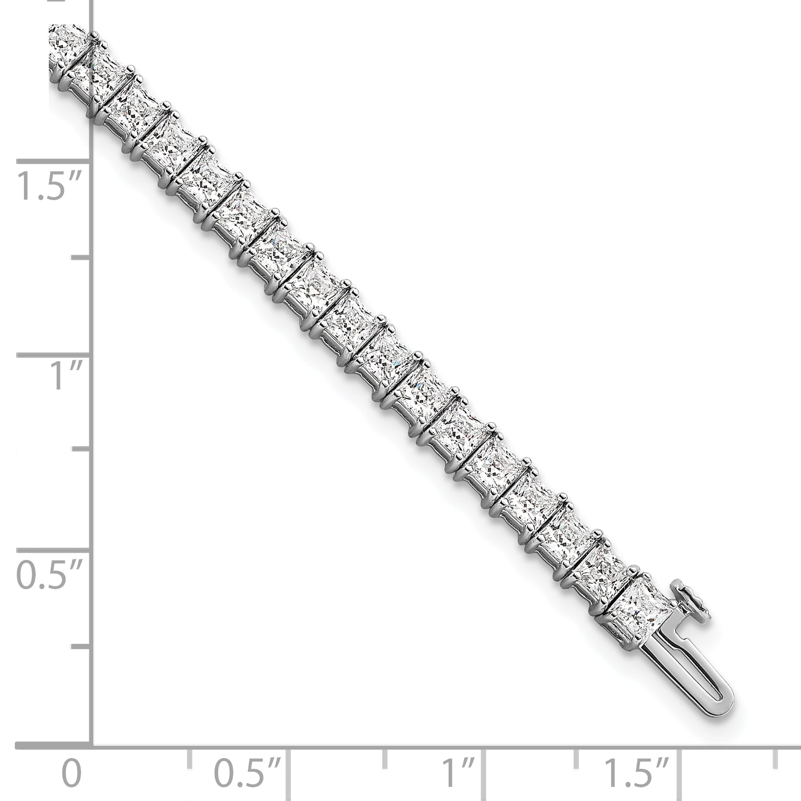 14K White Gold Certified Lab Grown Diamond Vs Def Princess Tennis Bracelet