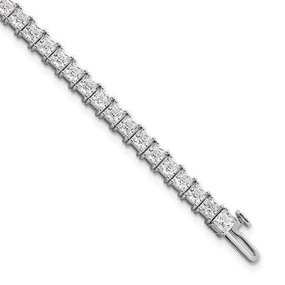 14K White Gold Certified Lab Grown Diamond Vs Def Princess Tennis Bracelet
