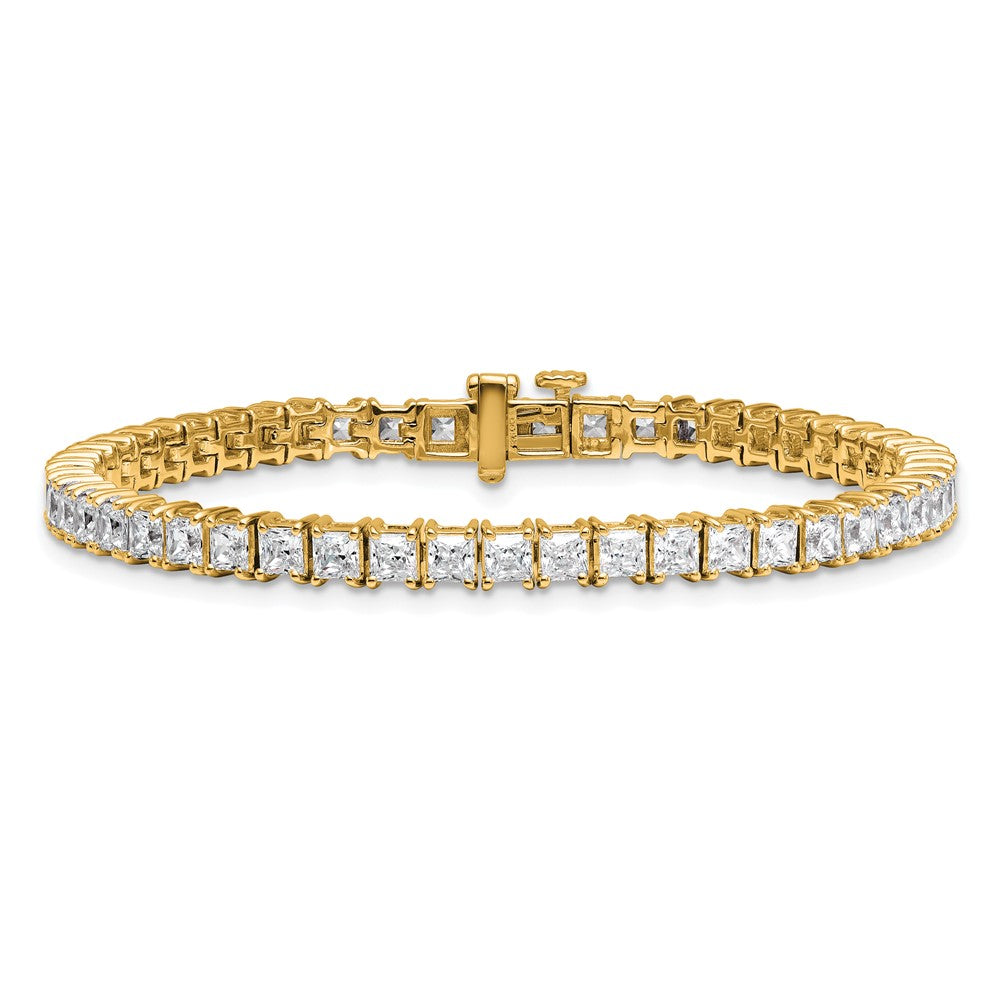14K Yellow Gold Certified Lab Grown Diamond Vs Def Princess Tennis Bracelet
