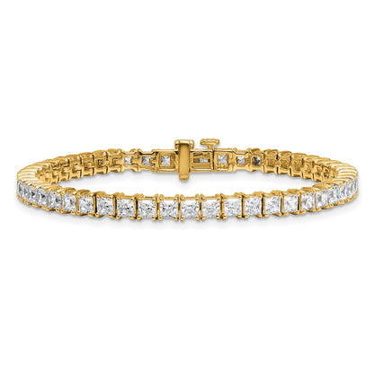 14K Yellow Gold Certified Lab Grown Diamond Vs Def Princess Tennis Bracelet