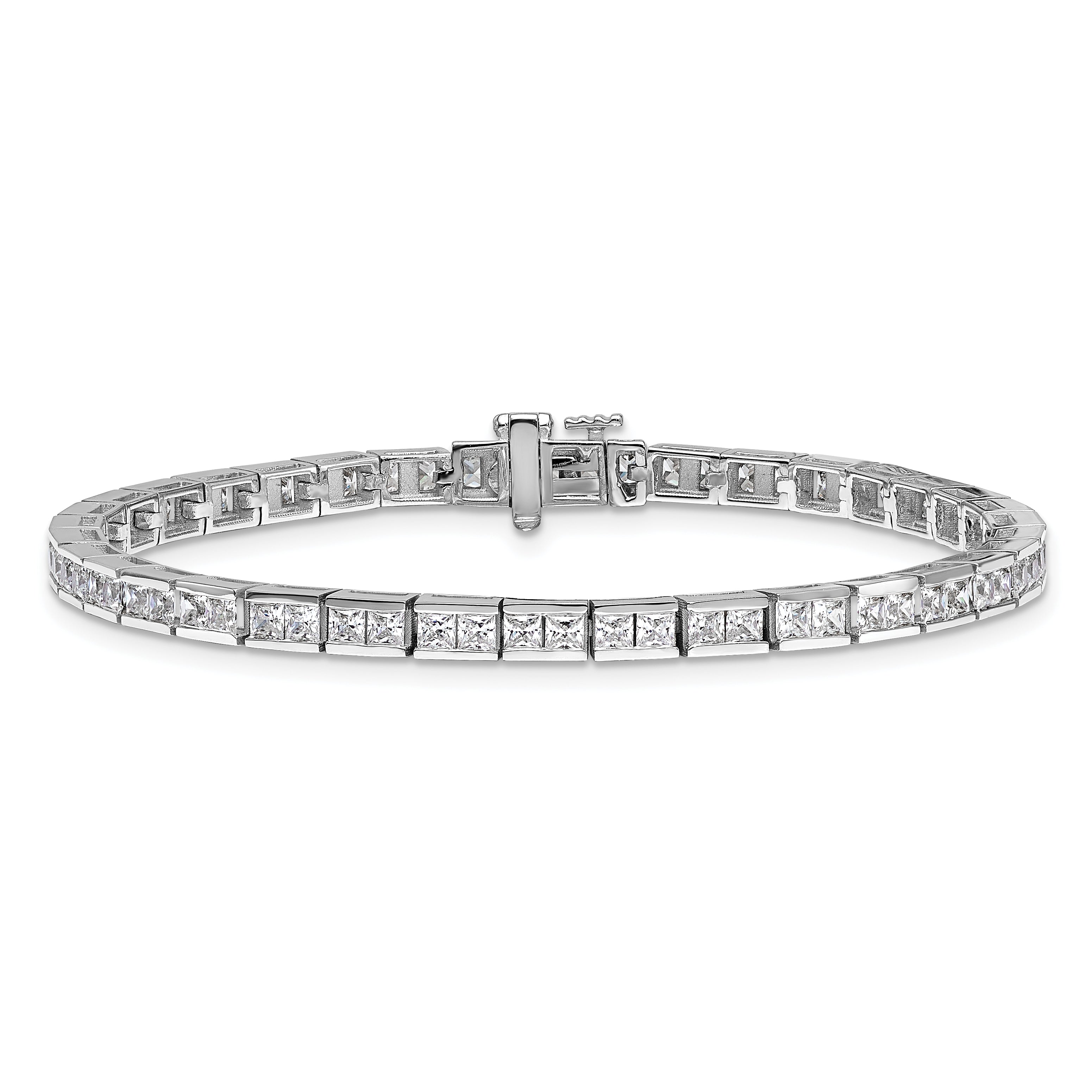 14K White Gold Certified Lab Grown Diamond Vs Def Princess Tennis Bracelet