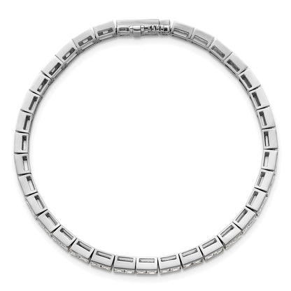 14K White Gold Certified Lab Grown Diamond Vs Def Princess Tennis Bracelet