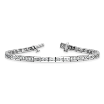 14K White Gold Certified Lab Grown Diamond Vs Def Princess Tennis Bracelet