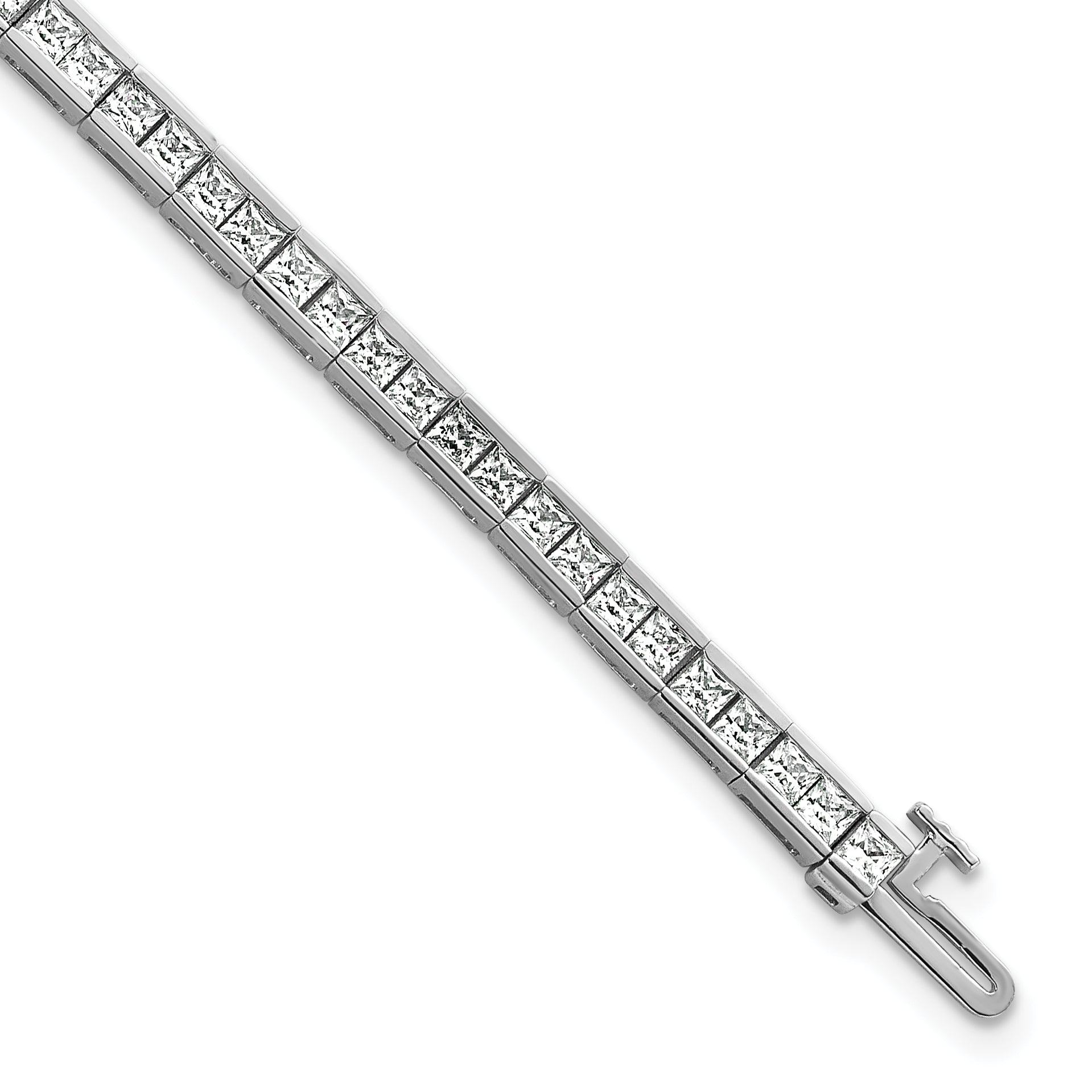 14K White Gold Certified Lab Grown Diamond Vs Def Princess Tennis Bracelet