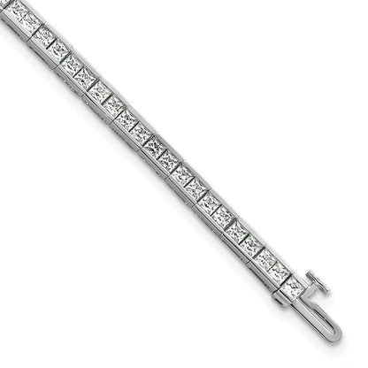 14K White Gold Certified Lab Grown Diamond Vs Def Princess Tennis Bracelet