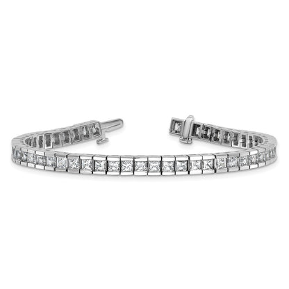 14K White Gold Certified Lab Grown Diamond Vs Def Princess Tennis Bracelet
