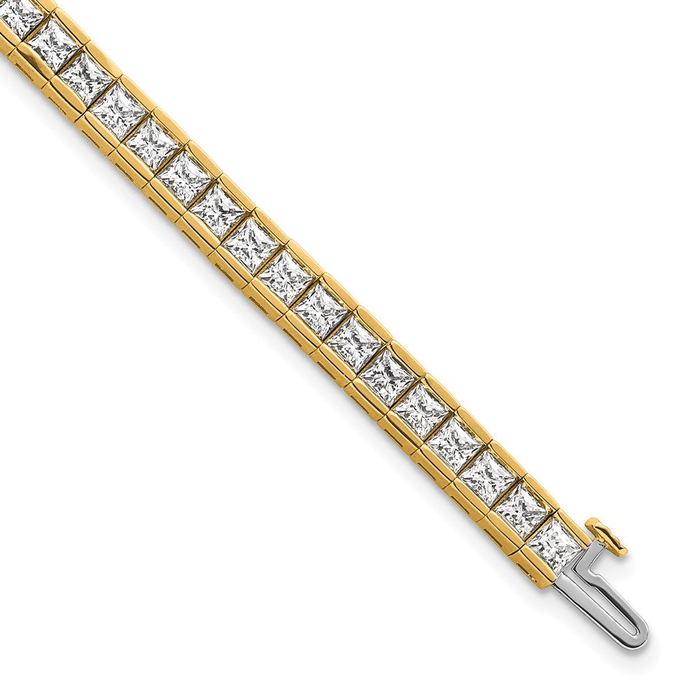 14K Yellow Gold Certified Lab Grown Diamond Vs Def Princess Tennis Bracelet