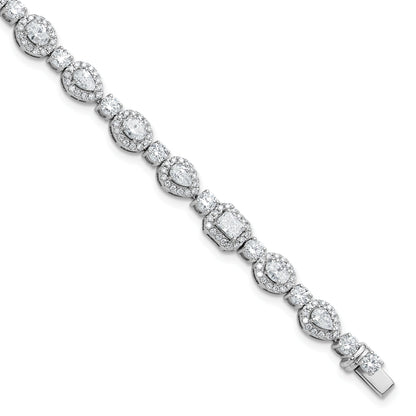 14K White Gold 5 5/8 Carat Lab Grown Diamond Vs+ F+ Complete Fashion Tennis Bracelet