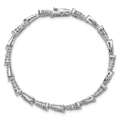 14k White Gold 3 3/8 Ct. Lab Grown Diamond VS/SI+ G+ 7 inch Bracelet