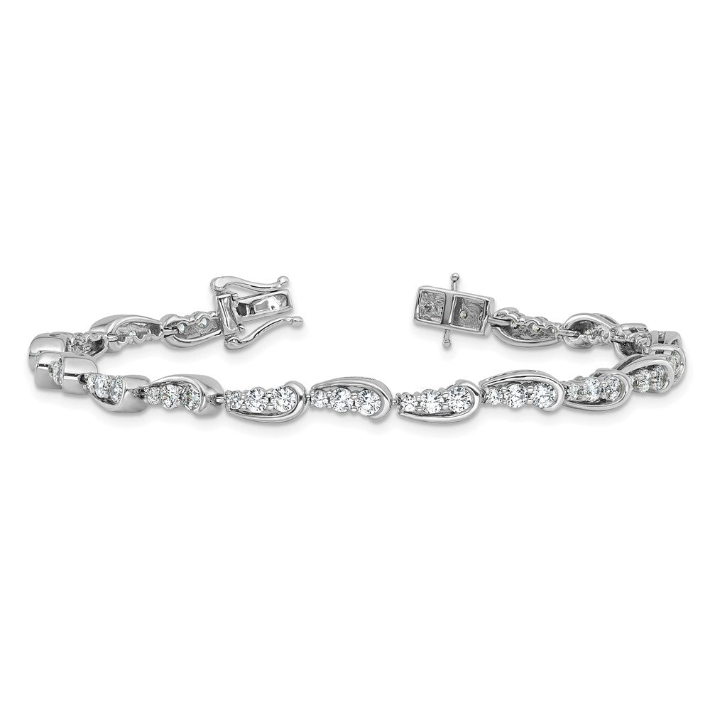 14k White Gold 3 3/8 Ct. Lab Grown Diamond VS/SI+ G+ 7 inch Bracelet