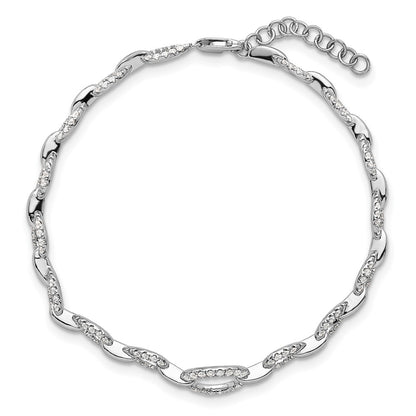 14k White Gold 1 3/8 Ct. Lab Grown Diamond VS/SI+ G+ 7 inch with 1 inch extenton Bracelet