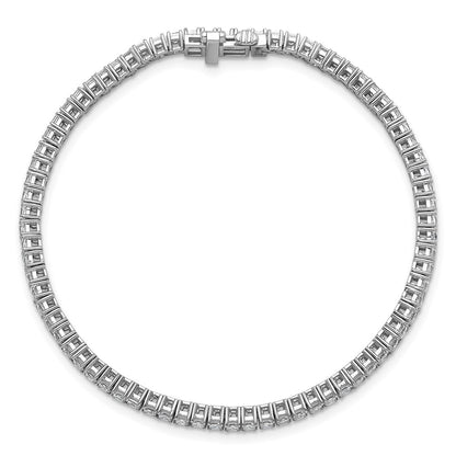 14K White Gold Wg Certified 4Ctw Vs/Si Fgh Lab Grown Princess Diamond Tennis Bracelet
