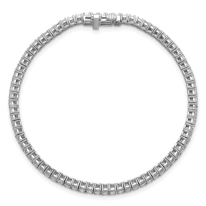 14K White Gold 4Ctw Vs/Si+ G+ Lab Grown Princess Diamond Tennis Bracelet