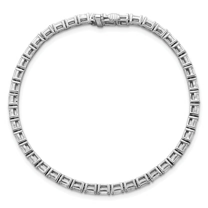 14K White Gold 4Ctw Vs Def Lab Grown Emerald Diamond Cert Tennis Bracelet