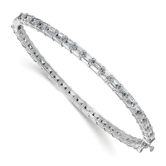 14K White Gold True Origin 7 5/8 Carat Lab Grown Diamond Vs+ F+ 7.5 Inch Bangle