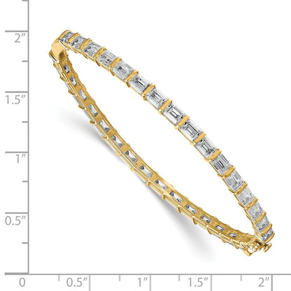 14K Yellow Gold True Origin 7 5/8 Carat Lab Grown Diamond Vs+ F+ 7.5 Inch Bangle
