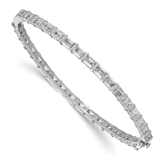 14K White Gold True Origin 7 5/8 Carat Lab Grown Diamond Vs+ F+ 7.5 Inch Bangle