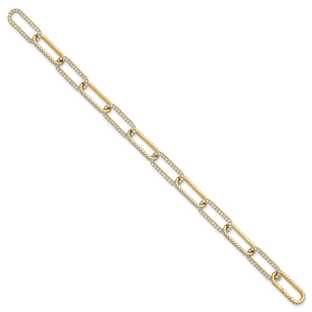 14K Yellow Gold True Origin 3 1/2 Carat Lab Grown Diamond Vs+ F+ 7 Inch Link Bracelet With A 1 Extension