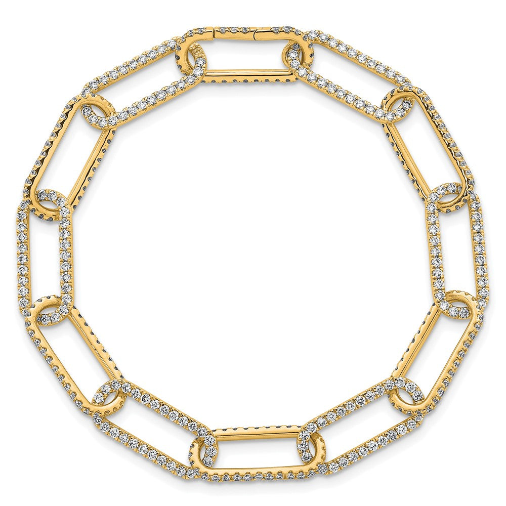 14K Yellow Gold True Origin 3 1/2 Carat Lab Grown Diamond Vs+ F+ 7 Inch Link Bracelet With A 1 Extension