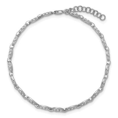 14K White Gold True Origin 1 7/8 Carat Lab Grown Diamond Vs Def 7 Inch Anchor Link Bracelet With A Extension