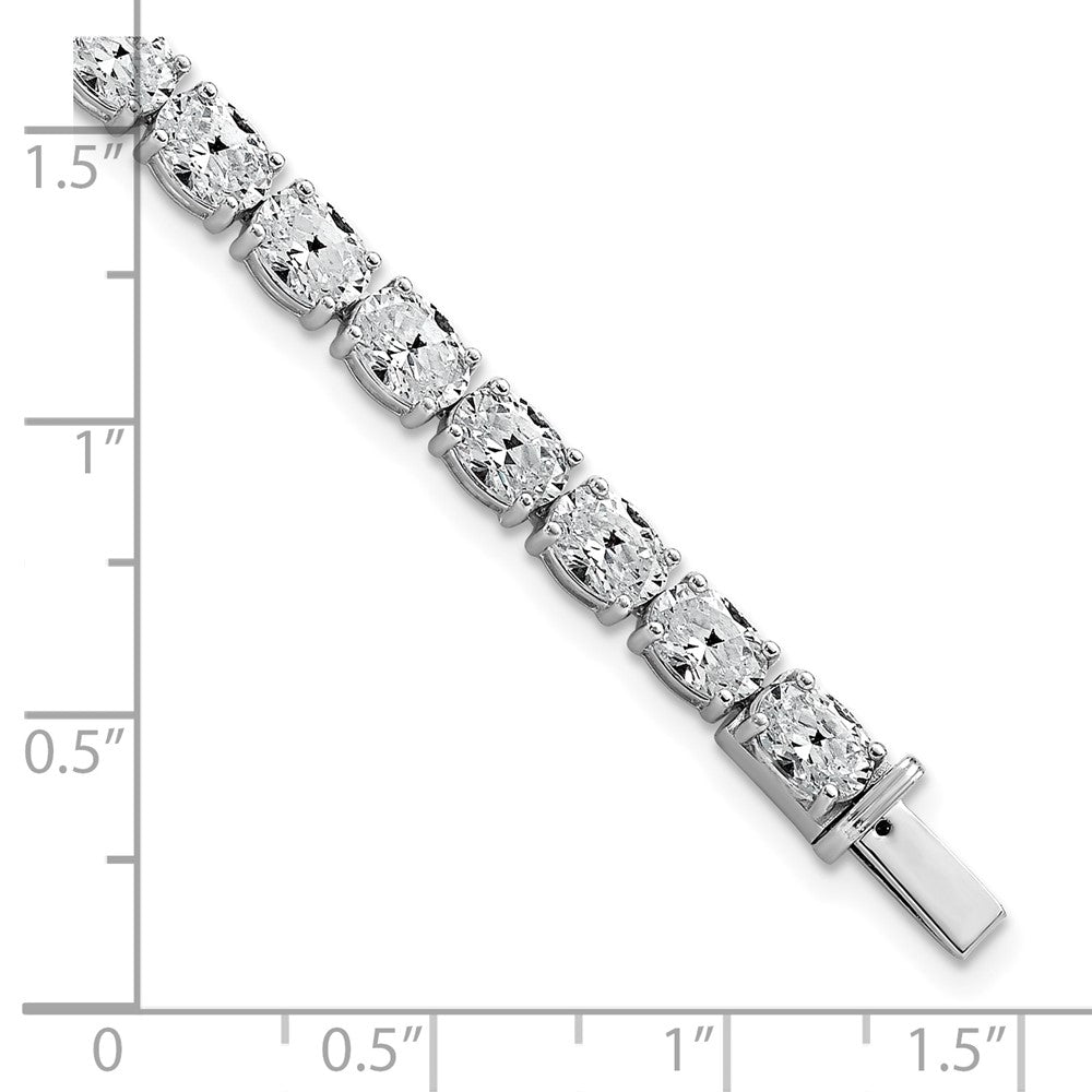 14K White Gold Vs/Si+ G+ Lab Grown Oval Diamond Tennis Bracelet