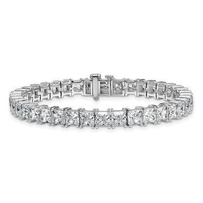 14K White Gold Certified Vs Def Lab Grown Princess Diamond Tennis Bracelet