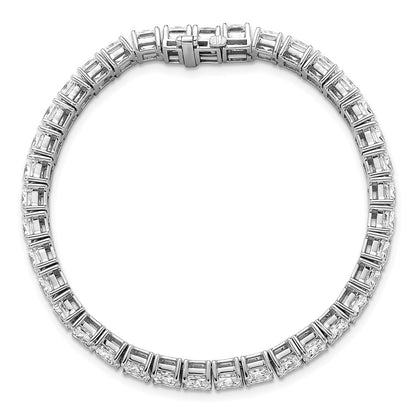 14K White Gold Certified Vs Def Lab Grown Princess Diamond Tennis Bracelet